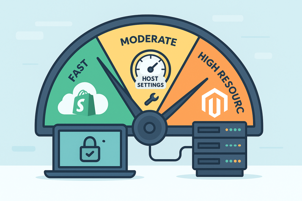 Performance Benchmarks: Top Ecommerce Platforms (WooCommerce, Magento, Shopify) under Different Hosting Types