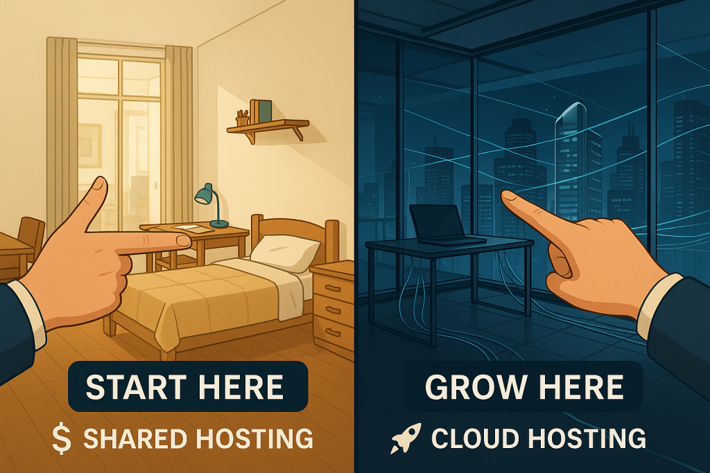 Cloud Hosting vs. Shared Hosting: Which Is Better for Beginners? The Ultimate Guide to Launching Your First Website